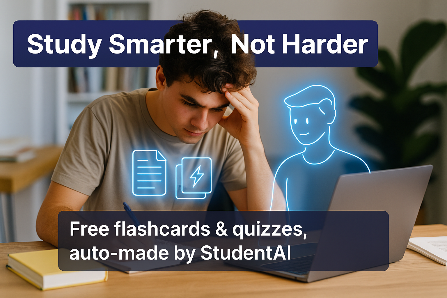 Study Smarter, Not Harder - AI-powered learning with automatic flashcards and quizzes